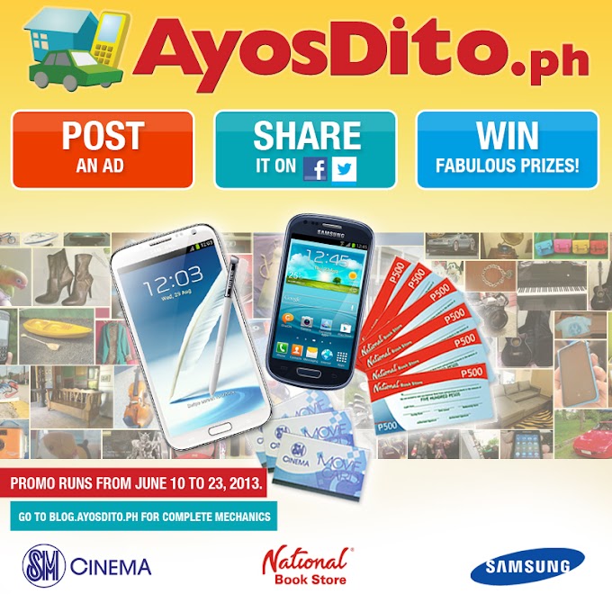 Sell an item you don't need and WIN an item you want! -- AyosDito.ph