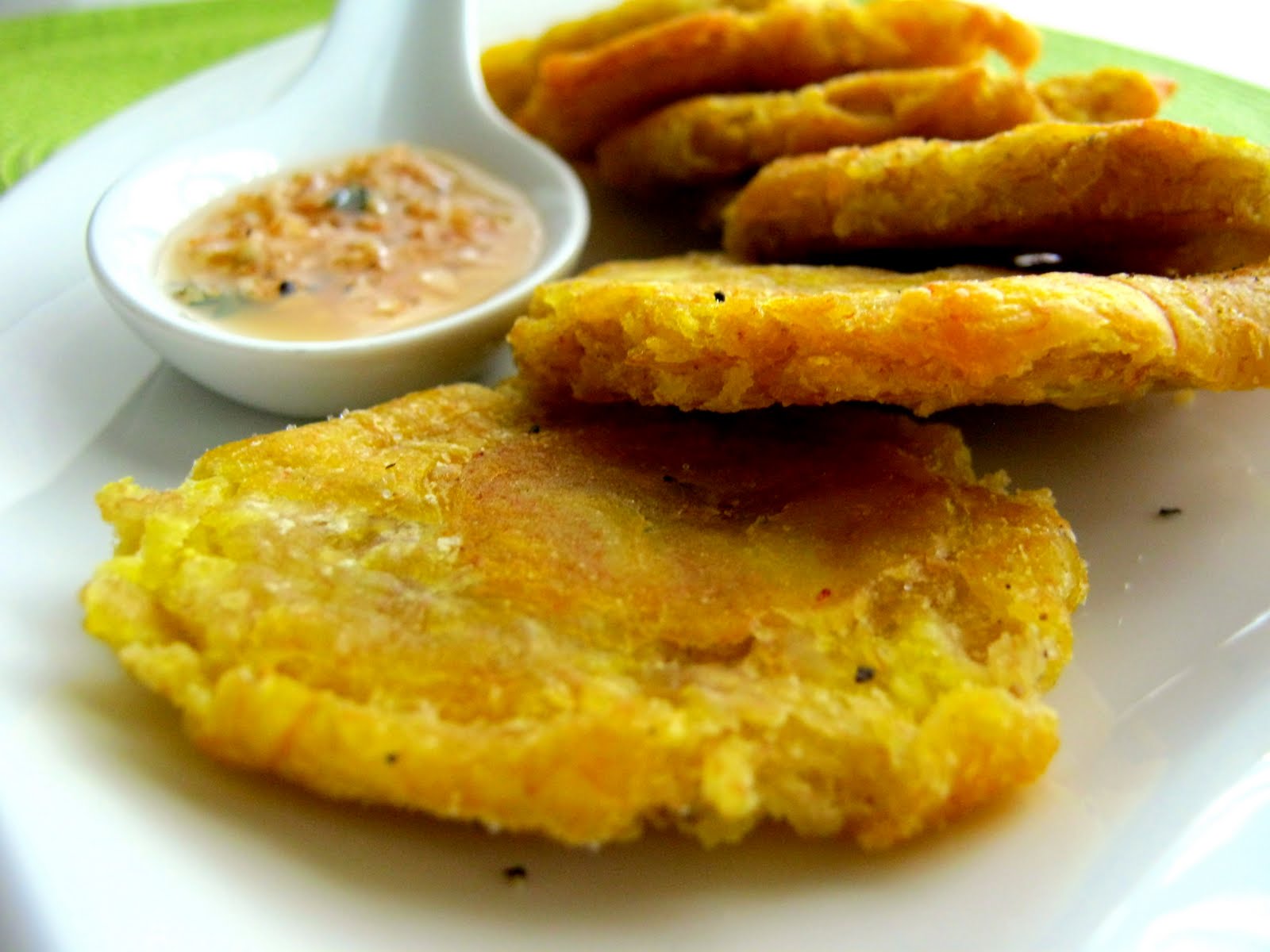 Tostones with a Garlic Dipping Sauce Alica's Pepperpot