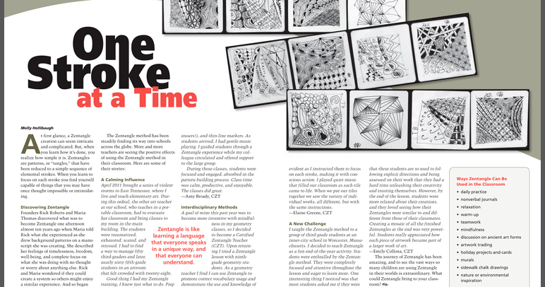 ZT for Kids!: Zentangle in the Classroom
