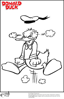 donald duck mad coloring picture printable