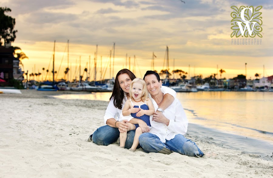 engagment family portrait beach sunset long beach