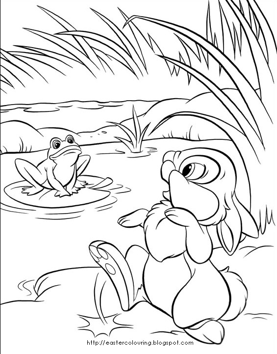 EASTER COLOURING: COLORING PICTURES OF EASTER BUNNY