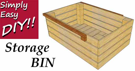Woodworking Plans DIY 3 Storage Bins 