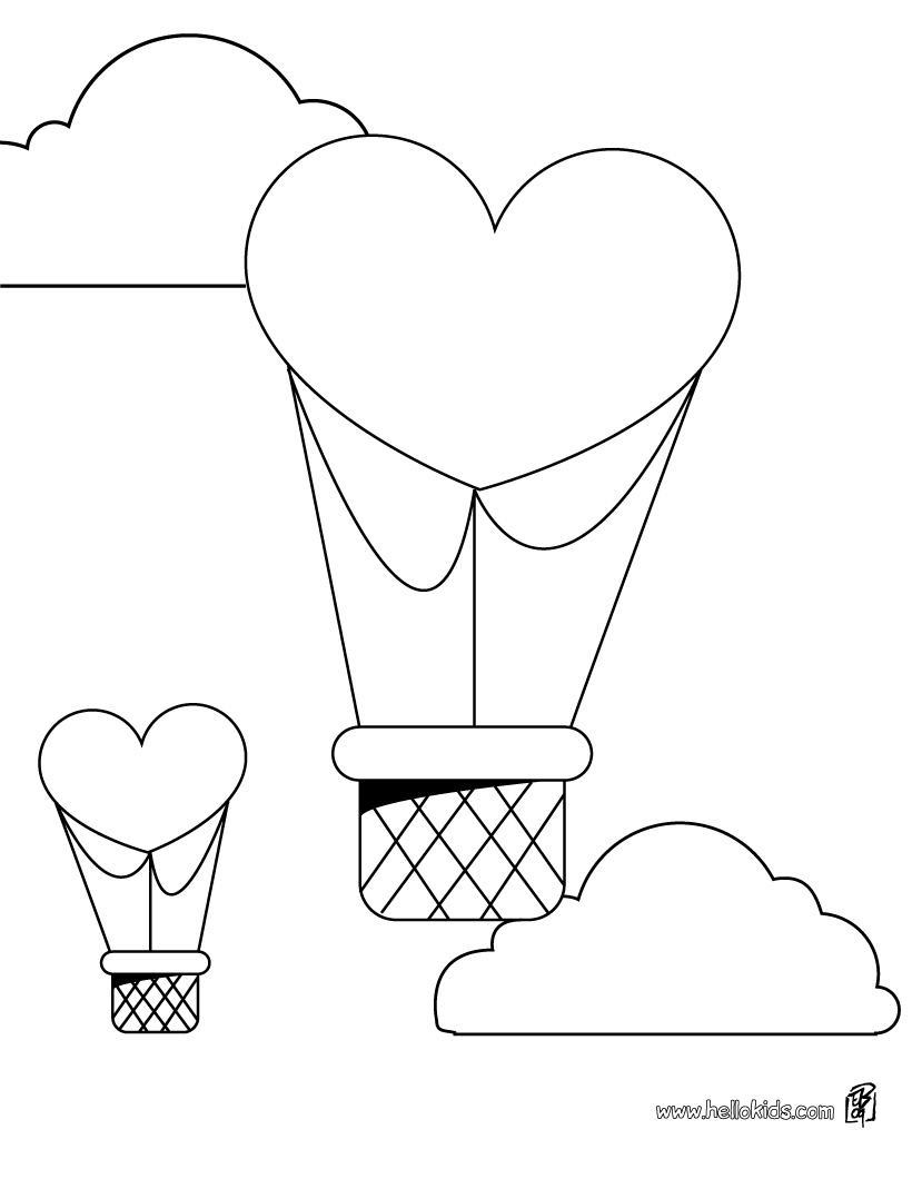 balloons coloring sheet
