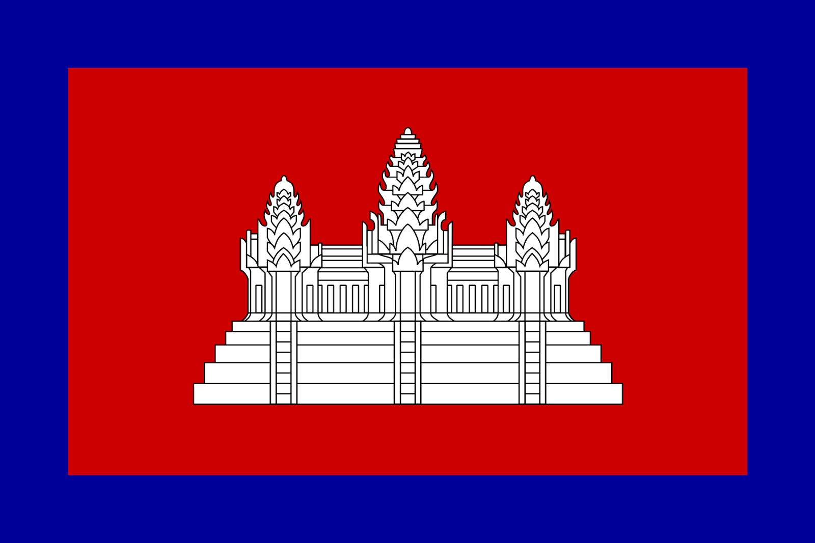 Cambodia flag under French Protectorate in 1904