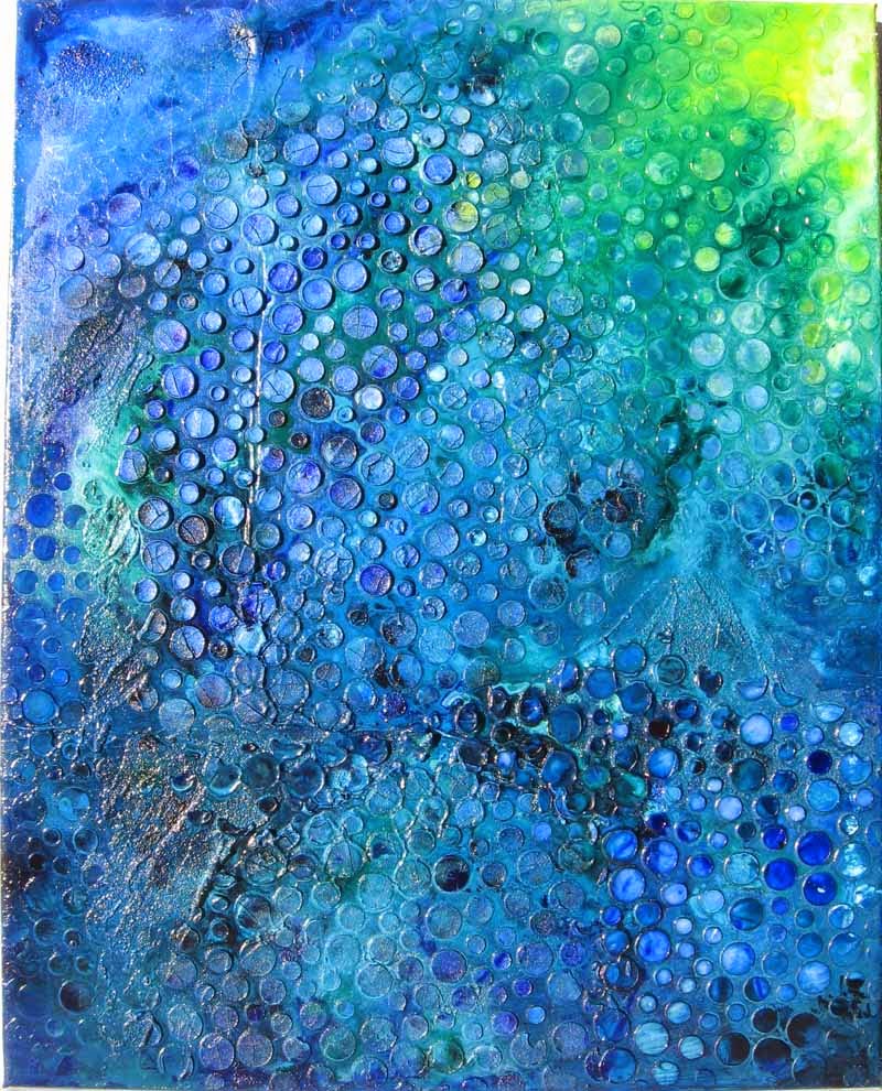 Art Pourings Mixed Media Abstract Untitled