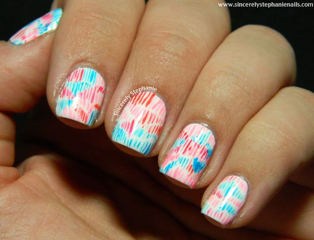 scribbles nail art