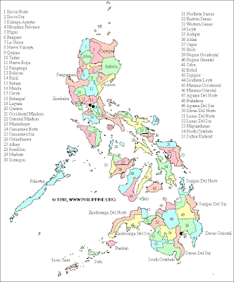 Philippines Map Regional Political