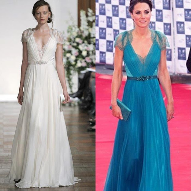 Vestido de noiva Inspirado no Azul Turquesa de Kate Middleton