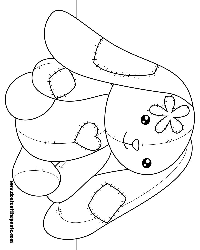 Don't Eat the Paste: Bunny coloring page