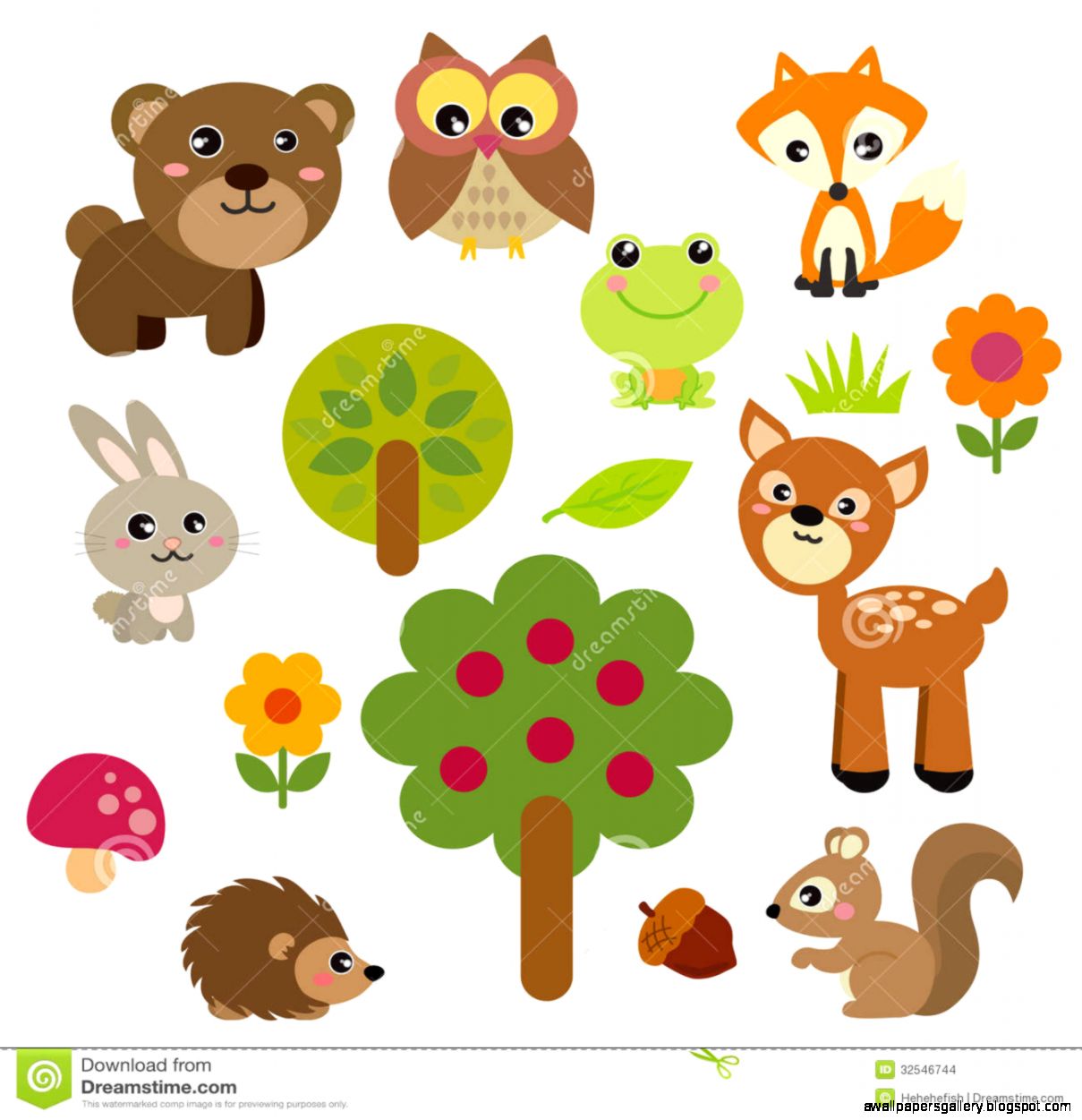 Realistic Woodland Animals Clipart Realistic Woodland Animals Clipart