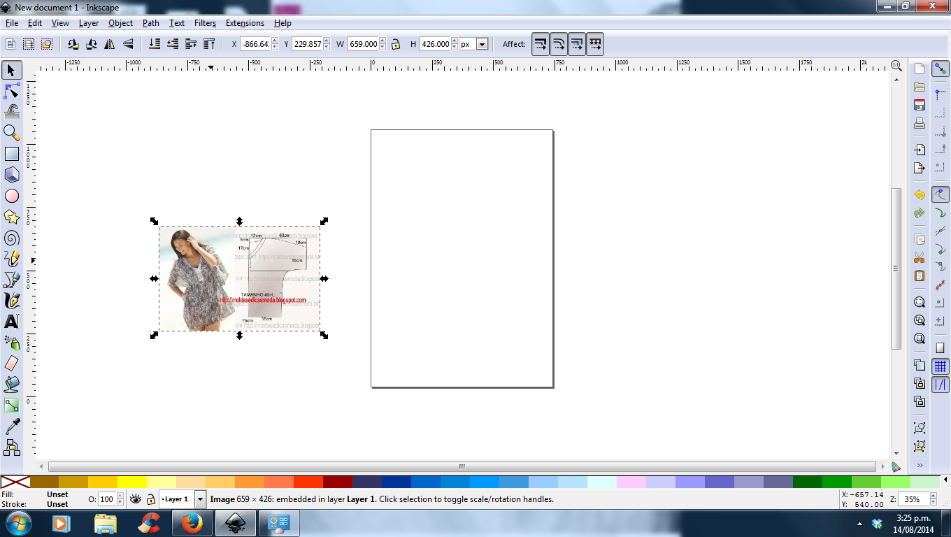 Growclothes How To Draw Your Own Pattern Part One Setting Up Inkscape To Draw Fatimas Pattern