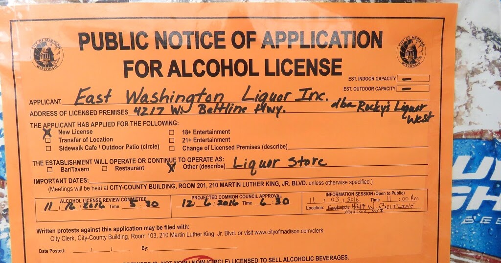 Dunn's Marsh Neighborhood Association Liquor license Application in N'hood