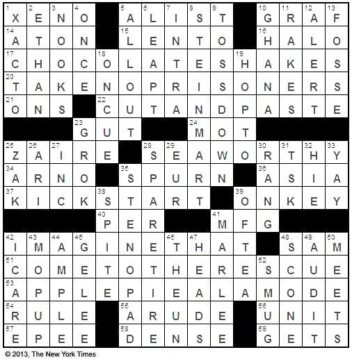 short as a report crossword