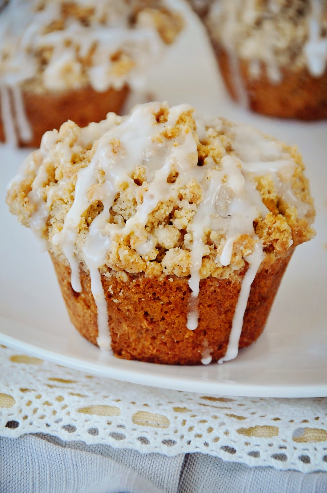 Barefoot and Baking Cinnamon Crumb Top Muffins