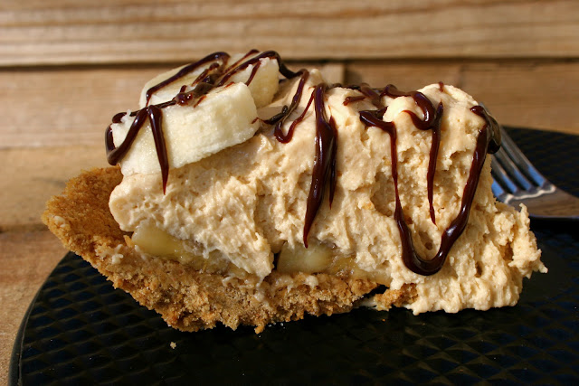 Peanut Butter Banana Cream Pie with Chocolate Ganache