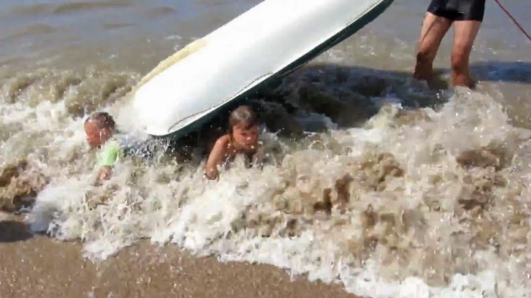 As the Green Boat capsizes