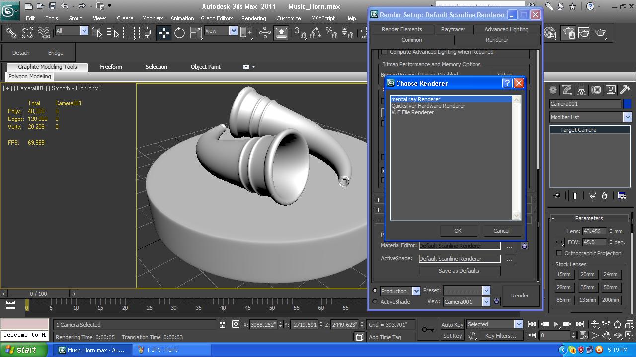 3d tutorials Wire frame render with A.O in 3dsMax