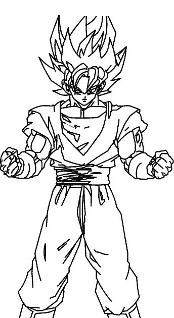 COLOREA TUS DIBUJOS: Goku como Super Sayayin para colorear