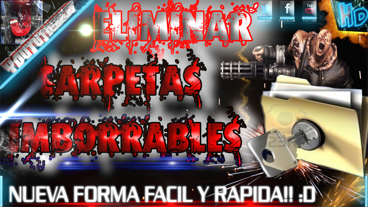 COMO BORRAR CARPETAS QUE NO SE DEJAN BORRAR FACIL Y RAPIDO NUEVO METODO | 2015