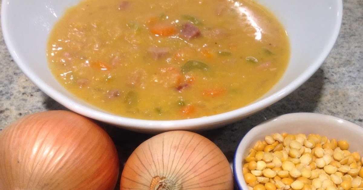 Dishes with My Dish Yellow split pea soup with ham