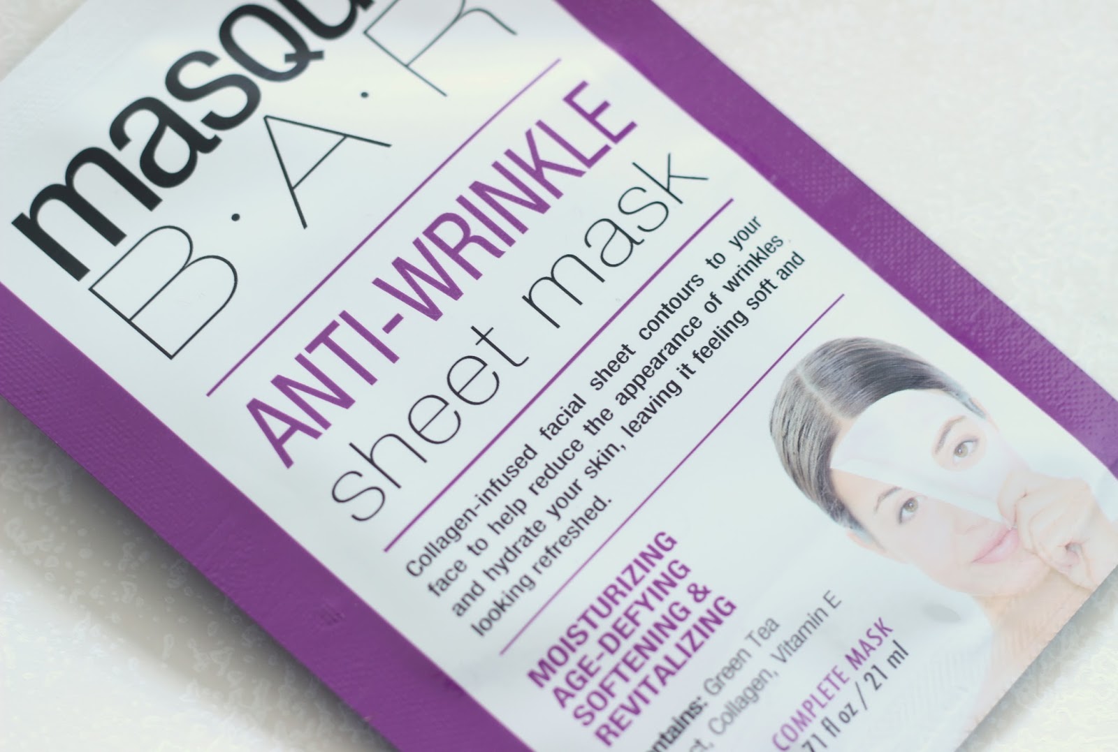MasqueBar Anti-Wrinkle Sheet Mask review