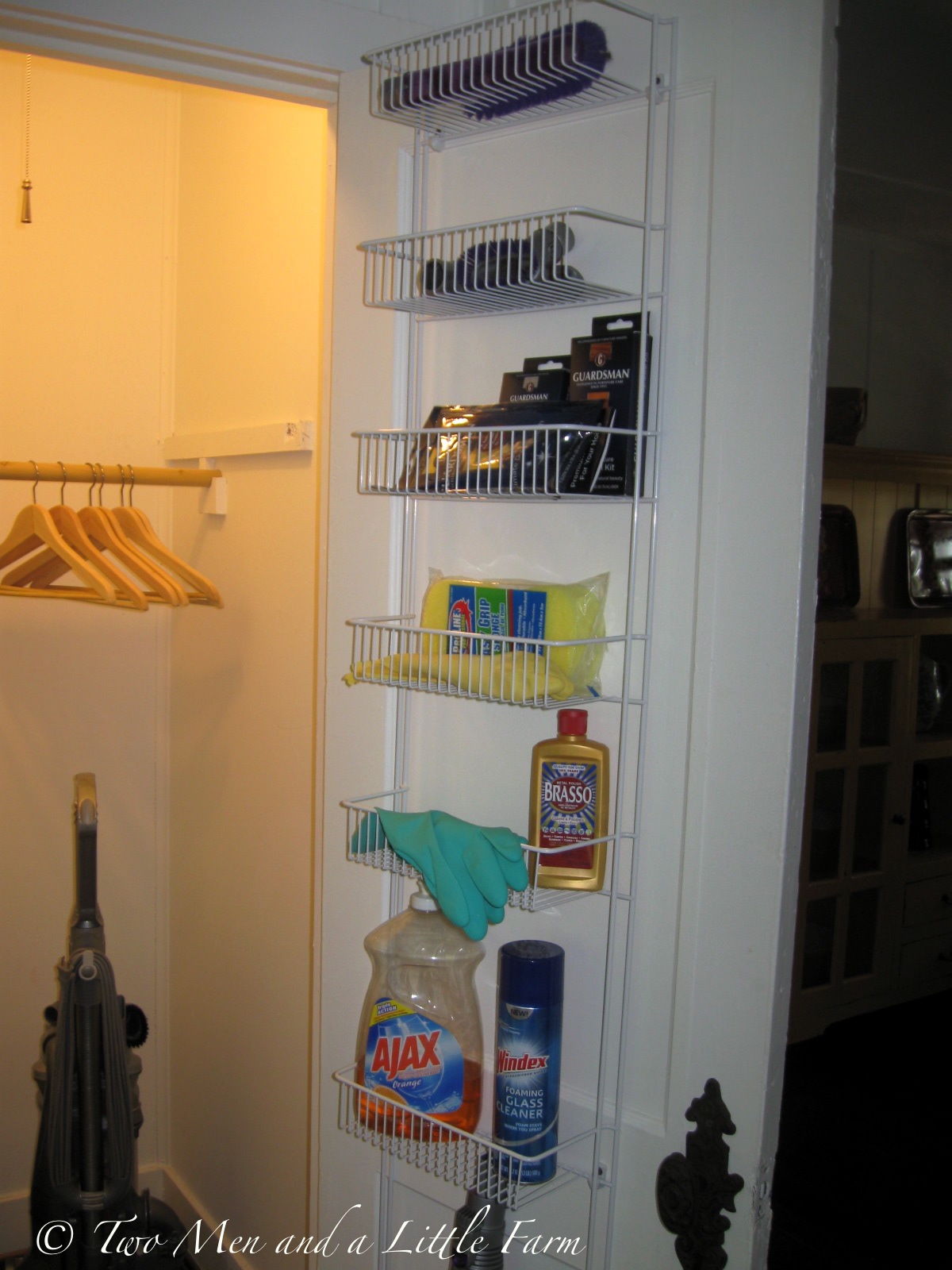 Two Men and a Little Farm DOOR MOUNTED STORAGE RACK