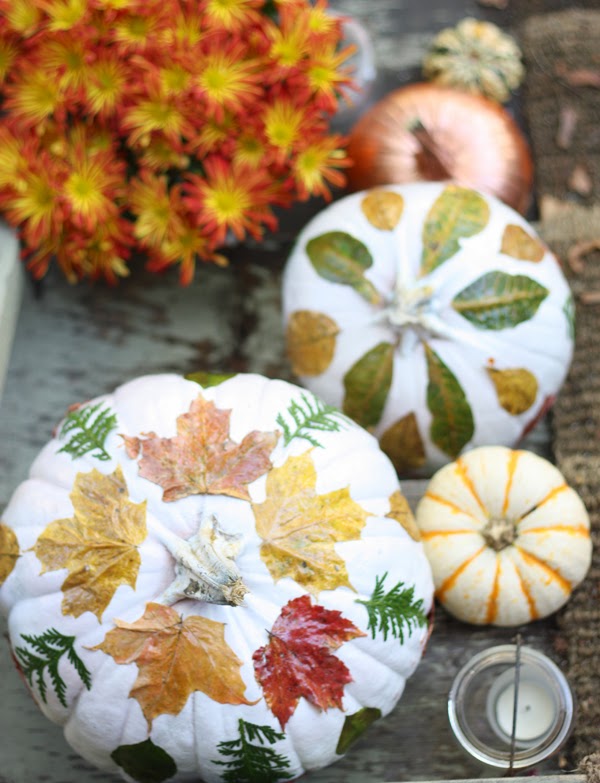 fall decorated pumpkins