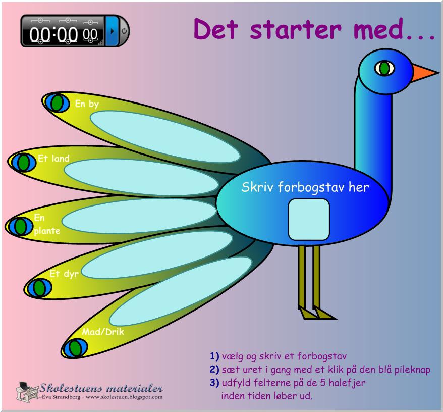 Skolestuens materialer Dansk