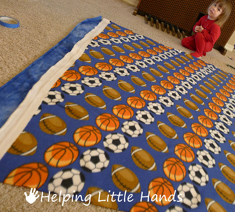 Pieces by Polly Double Layered NoSew "Braided" Fleece Blanket Tutorial