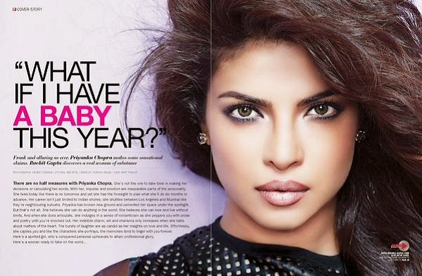 Priyanka Chopra in Filmfare February 2015 Magazine Issue. Full Photo Shoot
