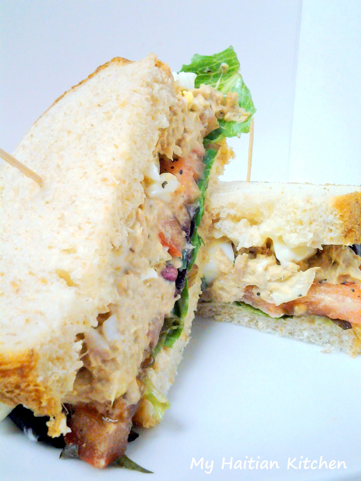 My Haitian Kitchen Lazy Day Tuna Salad Sandwich
