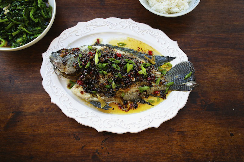Steamed Tilapia With Spicy Oyster Sauce