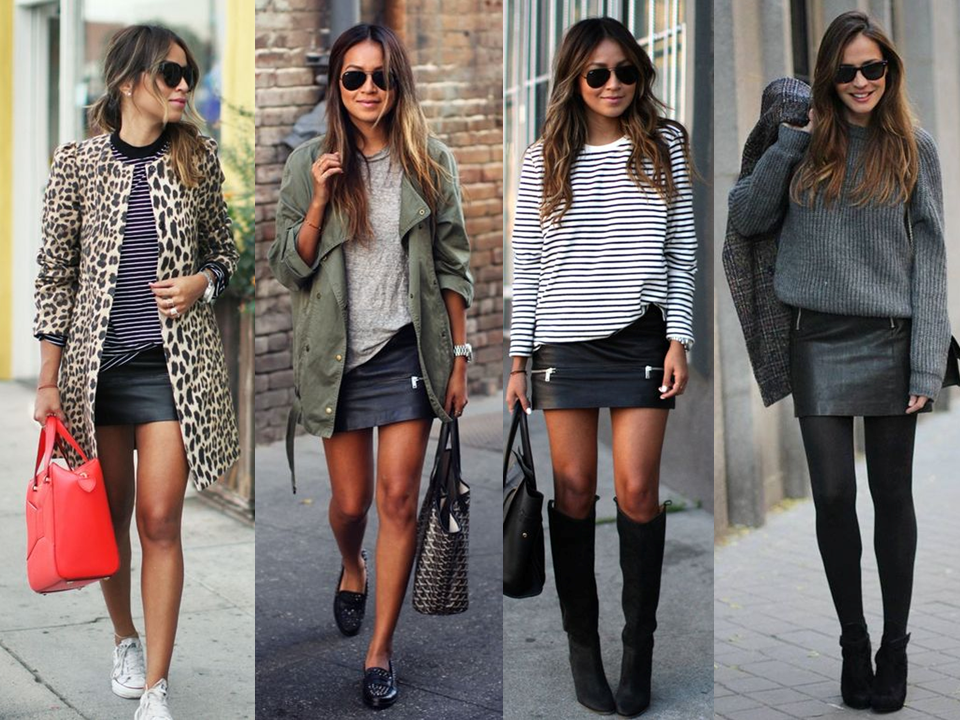 saia de couro inverno