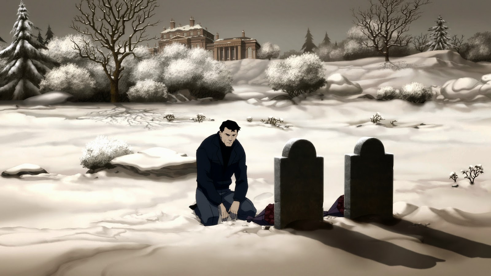 Брюс на кладбище: кадр из мультфильма