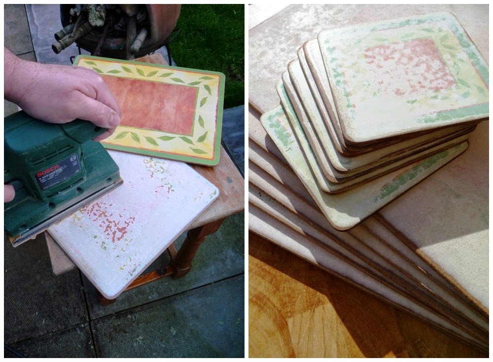 Life of Pottering Upcycling Project Decoupage Placemats