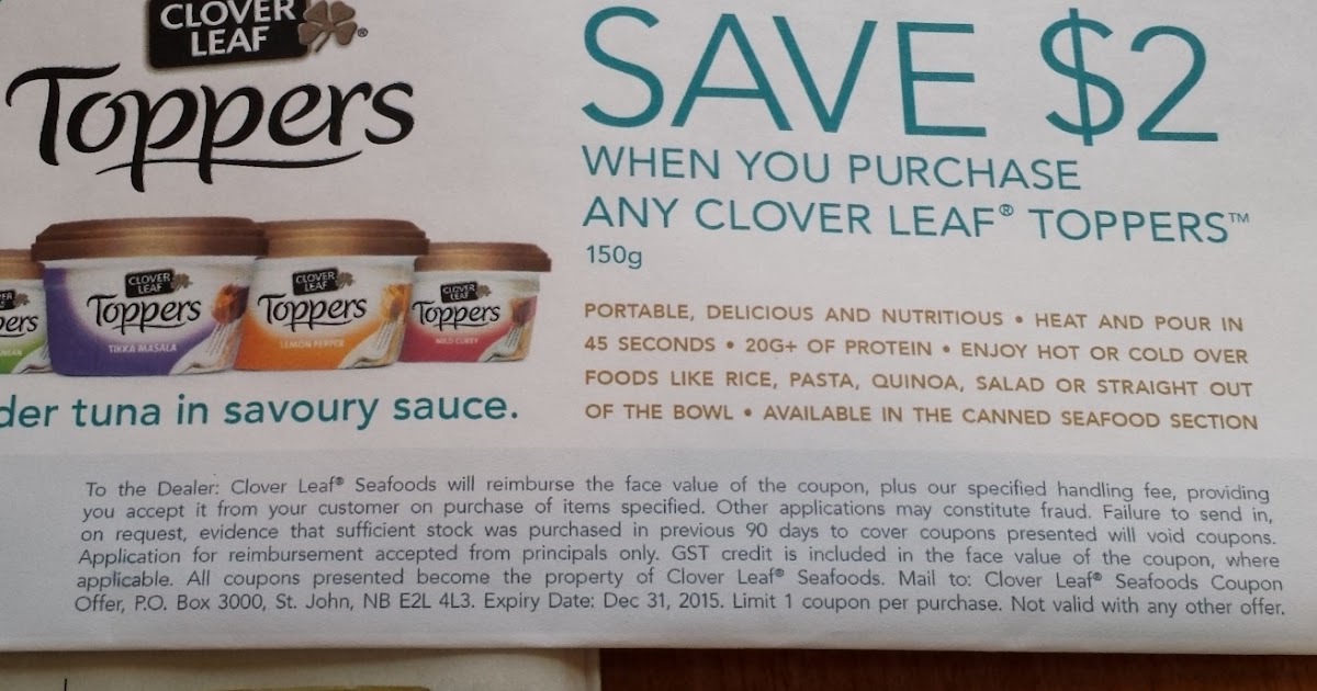 Coupons et Circulaires 1,00 Clover Leaf TOPPERS