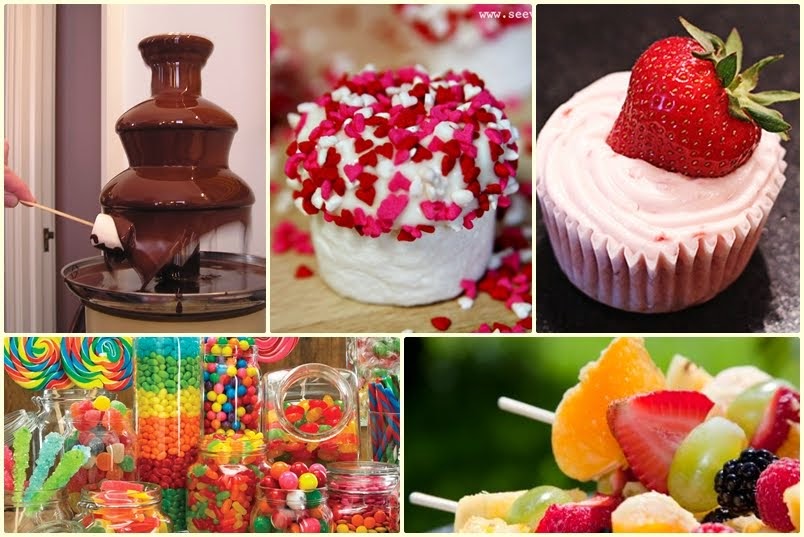candy bar | choc fountain | cupcake | fruit stick | marshmallow