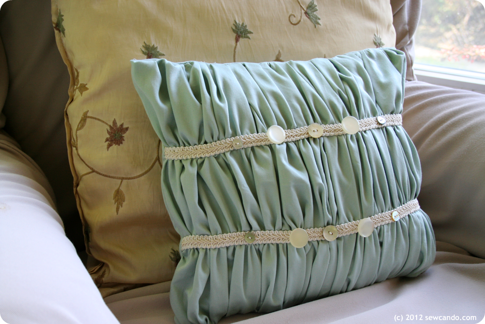 Sew Can Do Luxury On A Dime The Getting Gathered Pillow Tutorial