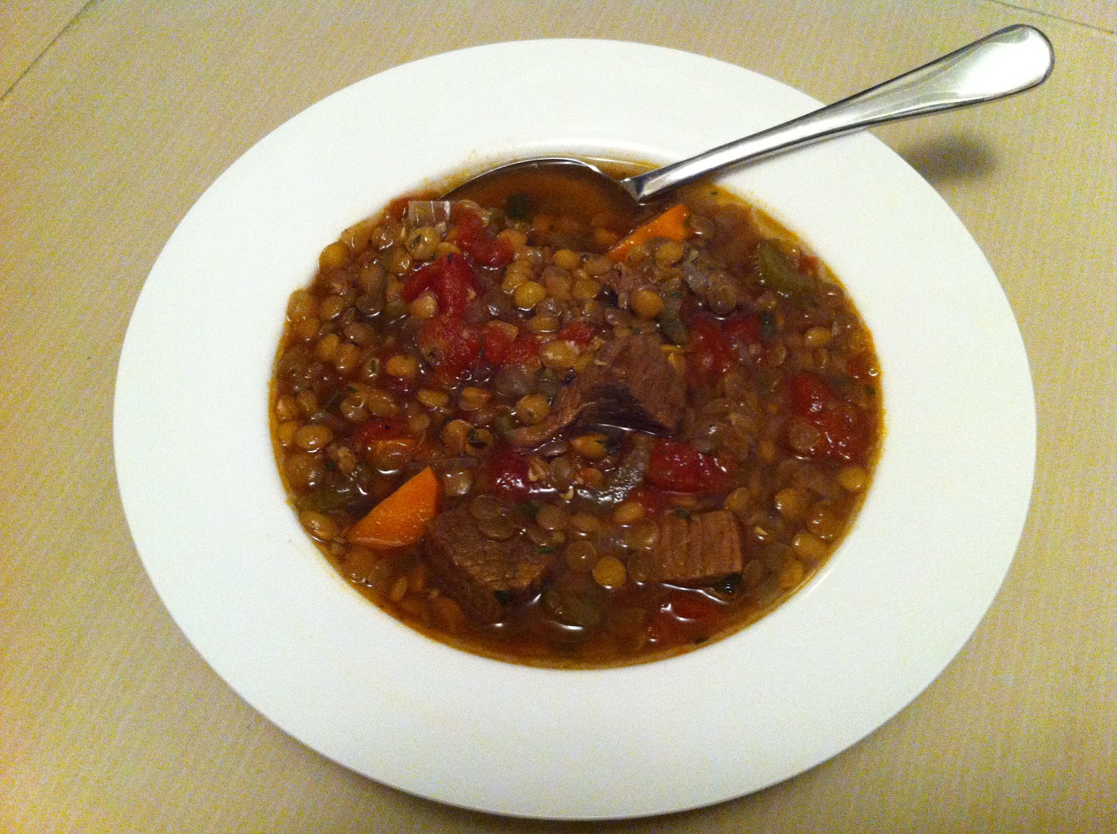 Playing With My Food! Souper Sunday 16 Beef Lentil Soup
