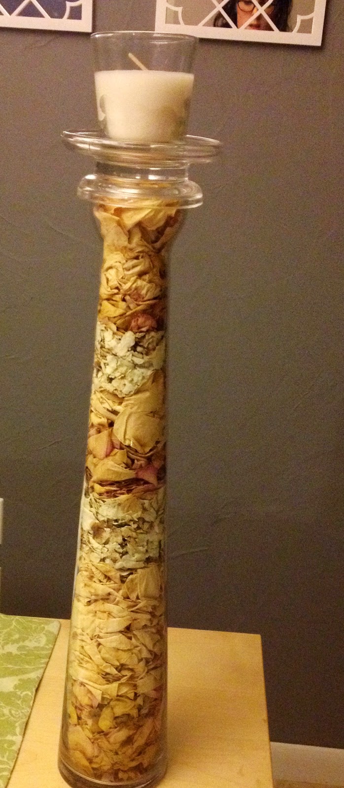 The Lilac Antler DIY Project Dried Flower Petal Candle Holder