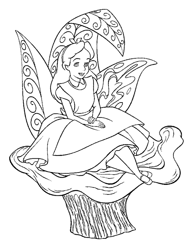 Coloring Pages Online: Alice in Wonderland Coloring Pages