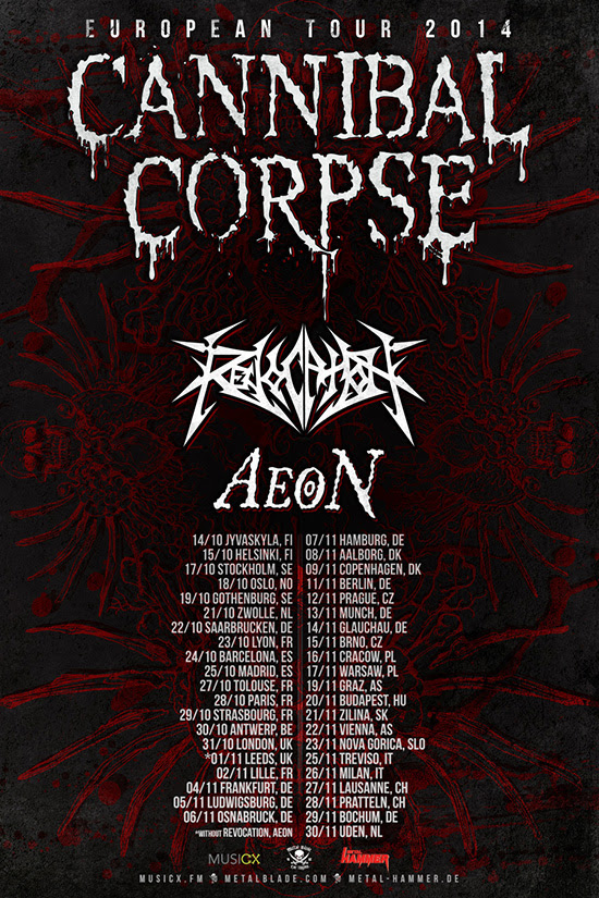 CANNIBAL CORPSE Announces European Tour NataliezWorld