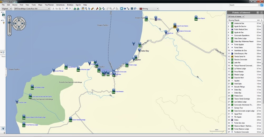 ❗ Garmin MapSource Costa Rica Maps X2 Download lucgra Drake-Bay-Osa-Peninsula-Costa-Rica-Map