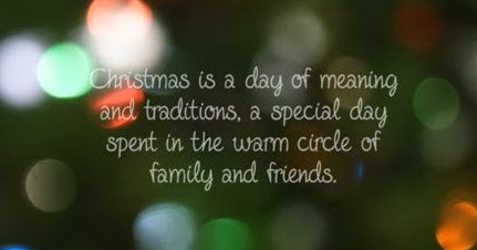 Christmas is a day of meaning and traditions, a special day spent in