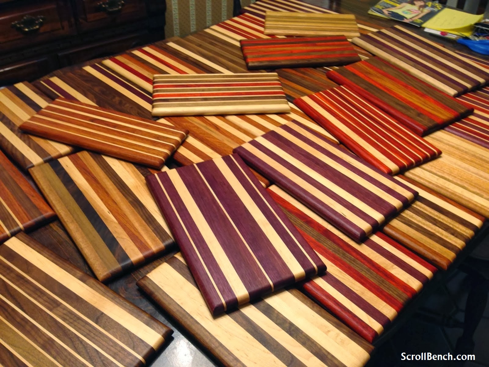 Scroll Bench Making Exotic Hardwood Cutting Boards