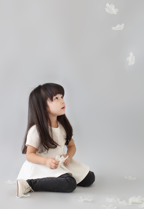 Korean Children's Cotton Peplum Top