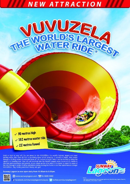 VUVUZELA: World's Largest Water Ride is now at the Sunway Lagoon!!