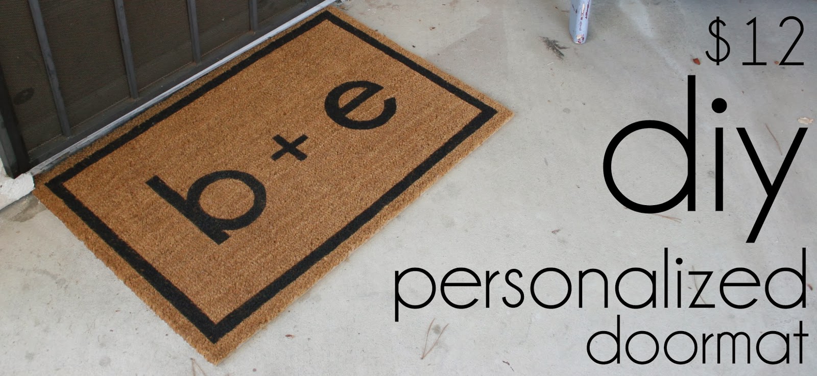 Just A Darling Life diy. personalized doormat