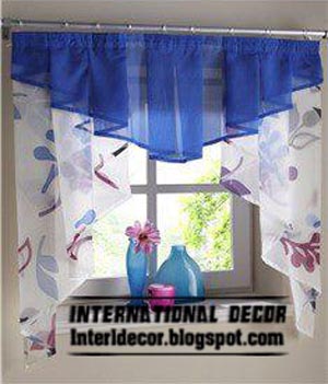 Small curtains models for kitchens in different colors ...
